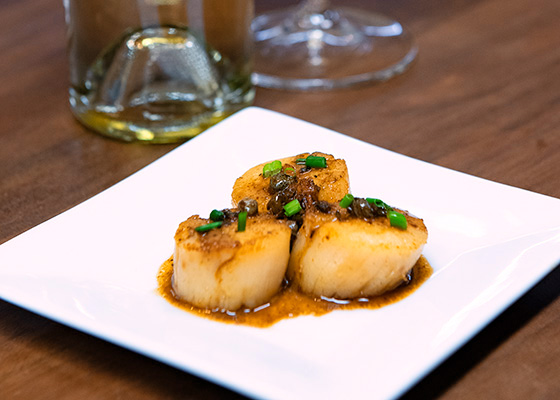 Brown Butter Scallops with Lemon & Capers