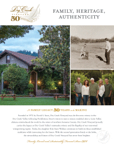 Dry Creek Vineyard Product Sheet