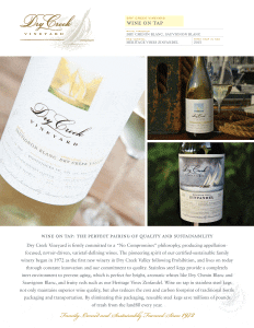 Dry Creek Vineyard Wine on Tap Product Sheet