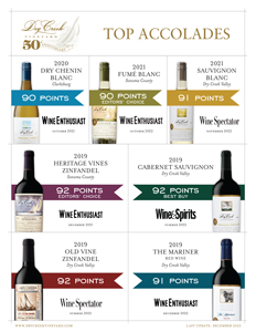 Dry Creek Vineyard Top Accolades Flyer