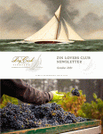 Zin Lovers Club October 2021 Newsletter Cover